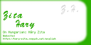 zita hary business card